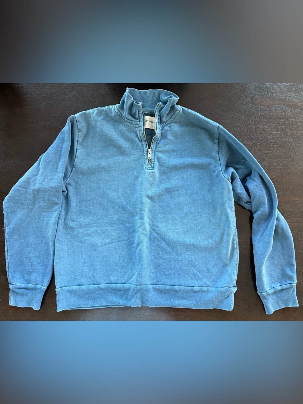 Rudy Jude Light Blue Half-Zip Pullover Sweater